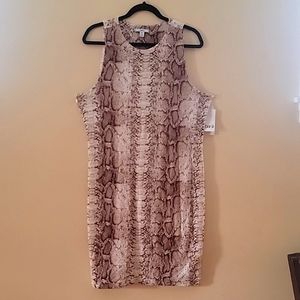 Bar III Snakeskin Bodycon Dress Size 2X